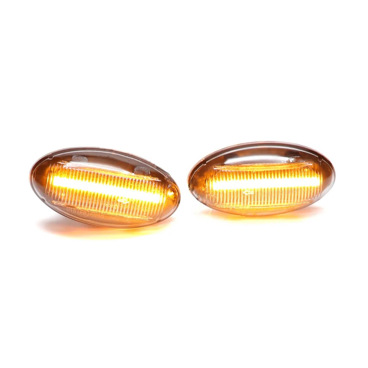 2 pz Dinamica LED Indicatore Laterale Indicatori di Direzione Lente Fumé Compatibile per Peugeot 1007 107 206 207 307 407 607 Compatibile per Citroen C1 C2 C3 C5 C6 Xsara Picasso