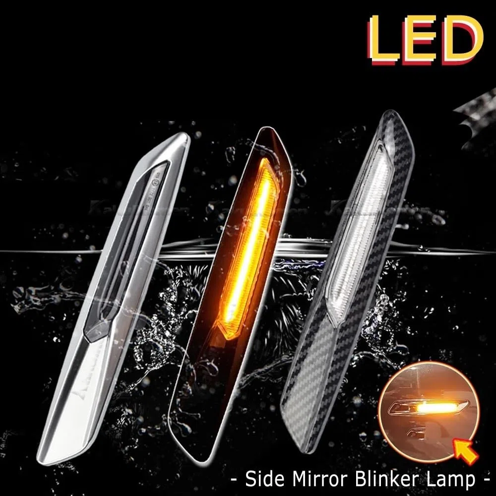 Dinamiche Indicatori Direzione Per BMW Serie 5 F10 F11 528i 528iX 535i 2011-20132X LED Sequenziale Parafango Indicatore Indicatore Laterale Lampeggiante Indicatori di Direzione luci(Smoked Black)